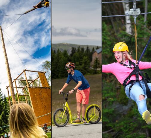 Giant swing / scooter track without transport / zip line
